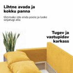 DVIVIETĖ IŠSKLEIDŽIAMA SOFA SU STALIUKU IR KĖDĖMIS - Vaizdas 7