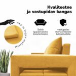 DVIVIETĖ IŠSKLEIDŽIAMA SOFA SU STALIUKU IR KĖDĖMIS - Vaizdas 8