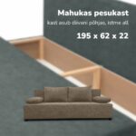 DVIGULĖ IŠSKLEIDŽIAMA SOFA LOVA BE PORANKIŲ ŠVIESOS - Vaizdas 5