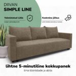 KLASIKINĖ SOFA-LOVA SU SKALBIMO SKYRIAUS LINIJA - Vaizdas 8
