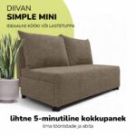 DVIGULĖ IŠSKLEIDŽIAMA SOFA-LOVA SU SAUGYKLA MINI - Vaizdas 8