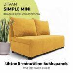 DVIGULĖ IŠSKLEIDŽIAMA SOFA-LOVA SU SAUGYKLA MINI