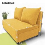 DVIGULĖ IŠSKLEIDŽIAMA SOFA-LOVA SU SAUGYKLA MINI - Vaizdas 3