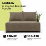 DVIGULĖ IŠSKLEIDŽIAMA SOFA-LOVA SU SAUGYKLA MINI - Vaizdas 10