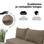 DVIGULĖ IŠSKLEIDŽIAMA SOFA-LOVA SU SAUGYKLA MINI - Vaizdas 2