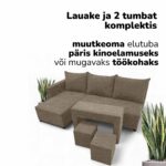 KAMPINĖ SOFA LOVA SU STALU IR STALTIESE ST COMBO - Vaizdas 10