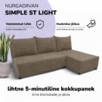 KONVERTUOJAMA SOFA LOVA KONVERTUOJAMA ŠVIESA - Vaizdas 8