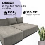 KONVERTUOJAMA SOFA LOVA KONVERTUOJAMA ŠVIESA - Vaizdas 4
