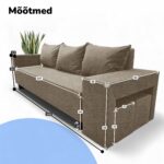 DVIGULĖ IŠSKLEIDŽIAMA SOFA SU STALU IR KĖDĖMIS X COMBO - Vaizdas 11