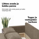 DVIGULĖ IŠSKLEIDŽIAMA SOFA SU STALU IR KĖDĖMIS X COMBO - Vaizdas 14