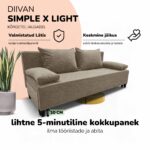 DVIGULĖ IŠSKLEIDŽIAMA SOFA-LOVA X LIGHT - Vaizdas 8