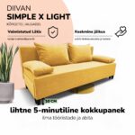DVIGULĖ IŠSKLEIDŽIAMA SOFA-LOVA X LIGHT