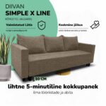 KLASIKINĖ SOFA-LOVA SU PRAUSTUVU X LINE - Vaizdas 8