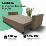 KLASIKINĖ SOFA-LOVA SU PRAUSTUVU X LINE - Vaizdas 10