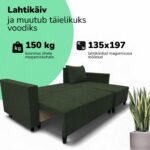 KAMPINĖ SOFA-LOVA SU KEIČIAMA LOVA IR SAUGYKLA X IN STURIS - Vaizdas 4