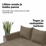 KAMPINĖ SOFA-LOVA SU KEIČIAMA LOVA IR SAUGYKLA X IN STURIS - Vaizdas 12