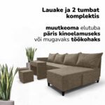 KAMPINĖ SOFA LOVA SU STALIUKU IR STALTIESE X ST COMBO - Vaizdas 10