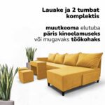 KAMPINĖ SOFA LOVA SU STALIUKU IR STALTIESE X ST COMBO - Vaizdas 3