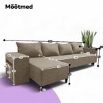 DIDELĖ KAMPINĖ SOFA-LOVA SU STALU IR STALTIESE XL ST COMBO - Vaizdas 11