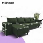 DIDELĖ KAMPINĖ SOFA-LOVA SU STALU IR STALTIESE XL ST COMBO - Vaizdas 4