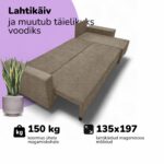 DIDELĖ KAMPINĖ SOFA-LOVA SU STALU IR STALTIESE XL ST COMBO - Vaizdas 12