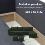 DIDELĖ KAMPINĖ SOFA-LOVA SU STALU IR STALTIESE XL ST COMBO - Vaizdas 6