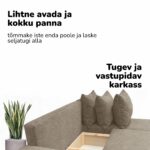 KAMPINĖ SOFA LOVA SU STALIUKU IR STALTIESE X ST COMBO - Vaizdas 14