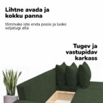 DIDELĖ KAMPINĖ SOFA-LOVA SU STALU IR STALTIESE XL ST COMBO - Vaizdas 7