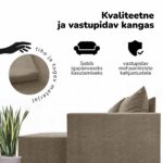 DIDELĖ KAMPINĖ SOFA-LOVA SU STALU IR STALTIESE XL ST COMBO - Vaizdas 2