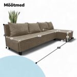 DIDELĖ KAMPINĖ SOFA BE PORANKIŲ XL ST LIGHT - Vaizdas 9