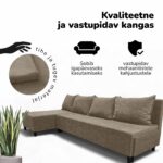 DIDELĖ KAMPINĖ SOFA BE PORANKIŲ XL ST LIGHT - Vaizdas 2