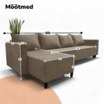 KLASIKINĖ DIDELĖ KAMPINĖ SOFA XL STURIS - Vaizdas 9