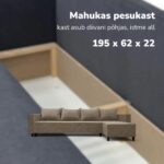 KLASIKINĖ DIDELĖ KAMPINĖ SOFA XL STURIS - Vaizdas 11